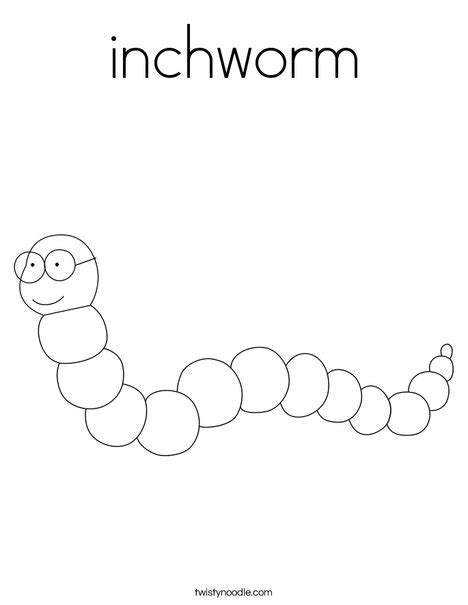 inchworm Coloring Page - Twisty Noodle