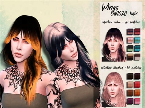 Female hair recolor retexture Wings ON1020 by HoneysSims4 at TSR » Sims 4 Updates