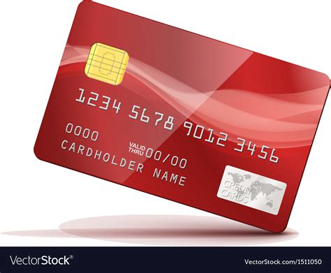 Red credit card Royalty Free Vector Image - VectorStock