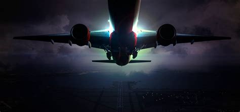 Boeing 777 takeoff in the darkness by darkpearl33 on DeviantArt