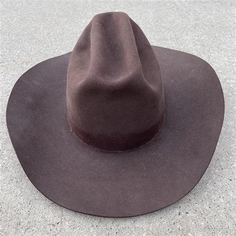 Vintage Fur Felt Cowboy Hat 7 1/4 Jack... - Depop