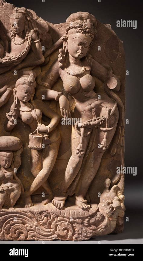 The River Goddess Ganga (Ganges) and Attendants M.79.9.10.1 (6 of 9 Stock Photo - Alamy