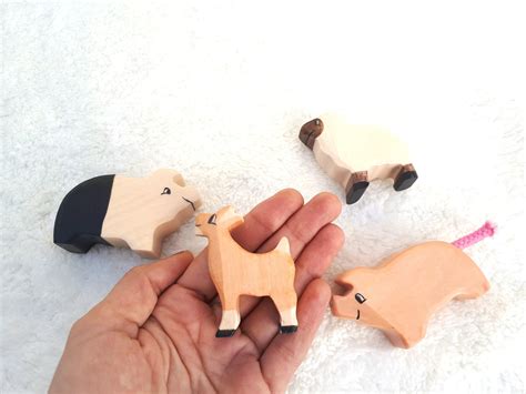 Wooden Baby Farm Animal Toys - Etsy