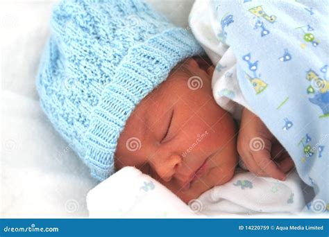 Newborn Baby Boy Sleeping stock image. Image of white - 14220759