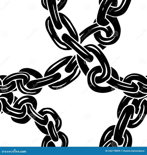 Seamless Vector Pattern of Chain Stock Vector - Illustration of graphic, template: 242778899