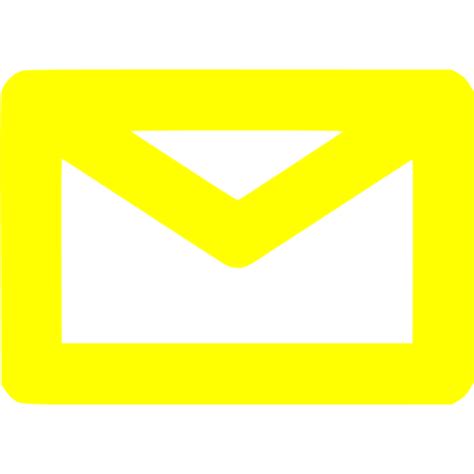 Yellow email 12 icon - Free yellow email icons