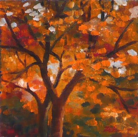 Zeh Original Art Blog Watercolor and Oil Paintings: Maple Tree in Autumn - impressionist oil ...