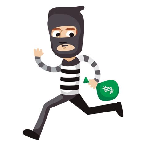 Funny Robber Profession Cartoon PNG & SVG Design For T-Shirts