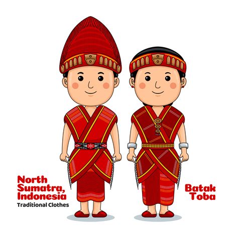 Couple wear Batak Toba, North Sumatra, Indonesian Traditional Clothes 17396885 Vector Art at ...