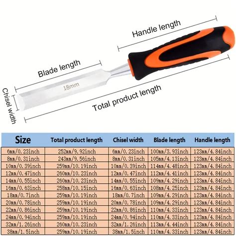 Wood Chisels Set Woodworking Heat treated Cr v Steel Sharp - Temu