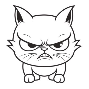 Angry Cat Drawing PNG Transparent Images Free Download | Vector Files ...