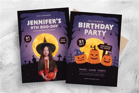 Halloween Birthday Party Flyer [PSD, AI, Vector] - BrandPacks