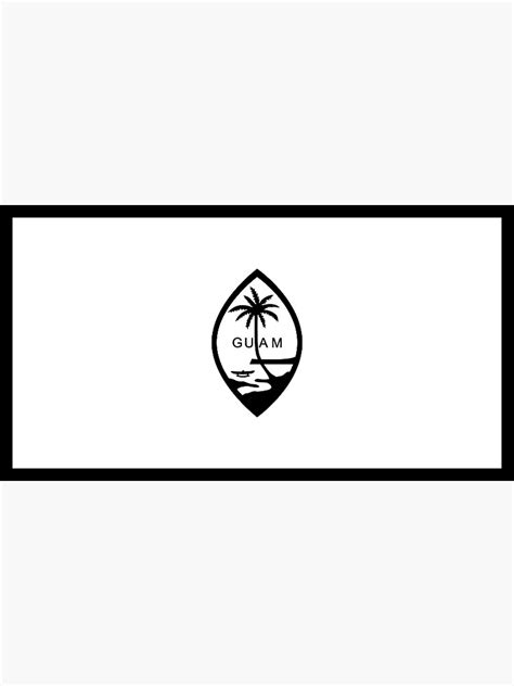 "Monochrome Guam Flag" Sticker by lexire | Redbubble