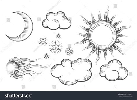 32,288 Moon Sun Hand Drawn Icons Images, Stock Photos & Vectors ...