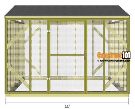 Chicken Coop Run Plans - 10x8 - Step-By-Step - Construct101