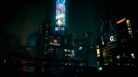 Night City Background Cyberpunk