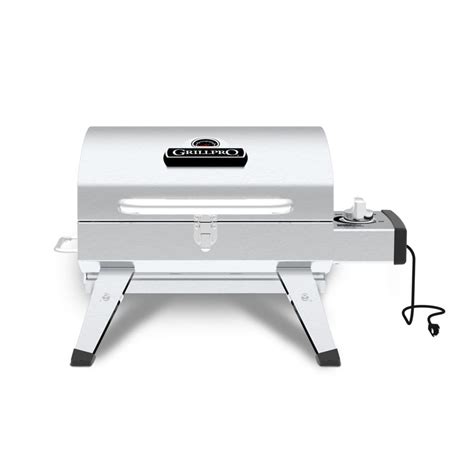 GrillPro Table Top Portable Electric BBQ in Stainless Steel | The Home Depot Canada