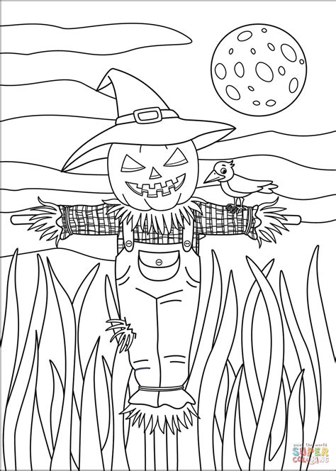 Scarecrow coloring page | Free Printable Coloring Pages