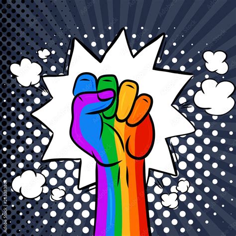 Man’s hand, the LGBTQ theme. Pride Month. LGBT equal rights movement ...