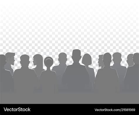 Silhouette people group crowd silhouettes Vector Image