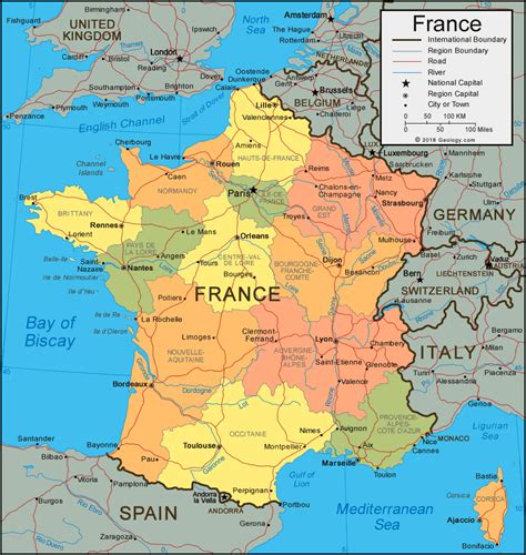 Map Of France And Its Neighbouring Countries - The Ozarks Map