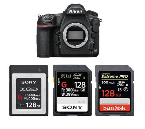 Best XQD & UHS-II SD Memory Cards for Nikon D850 | Camera Times