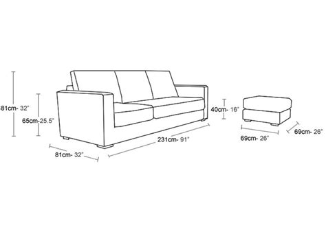 Sofa Dimensions | Baci Living Room