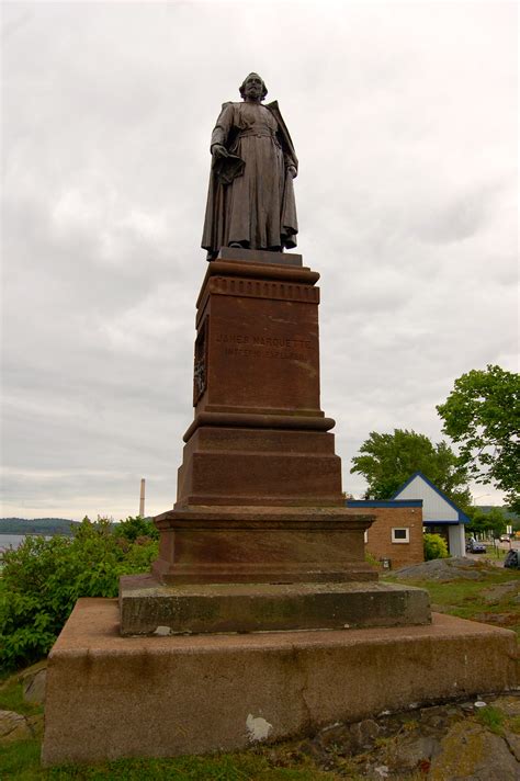 Michigan Roadside Attractions: Jacques Marquette Statue, Marquette - Travel the Mitten