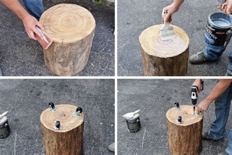 How To Build And Decorate A Tree Trunk Coffee Table