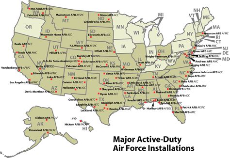 Air Force Bases In California Map