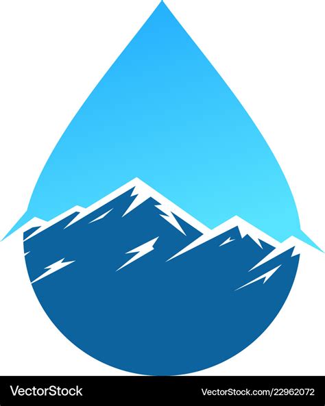 Mountain water logo icon design Royalty Free Vector Image