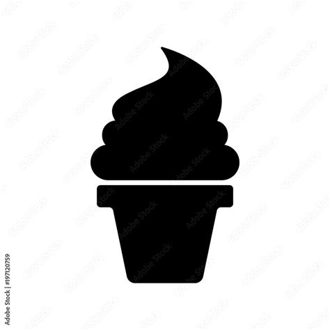 ice cream silhouette icon isolated vector Stock Vector | Adobe Stock