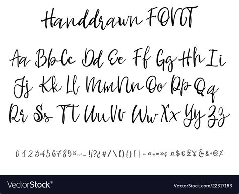 Modern calligraphy vintage handwritten font Vector Image