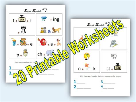 Word Puzzles Secret Symbols Instant Digital Download - Etsy