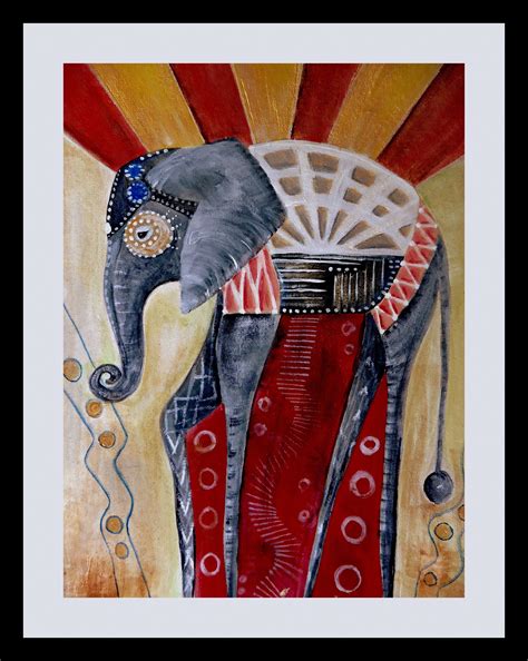 Abstract Circus Elephant painting by Abigail Clare Yarworth - ACY Designs | Painting, Elephant ...