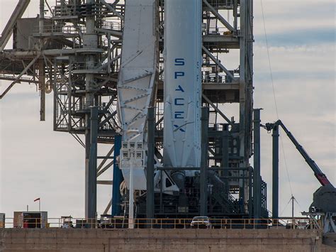 SpaceX Falcon Heavy launch: Rocket is vertical on launchpad, images - Business Insider