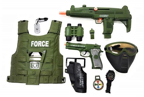 Children's Fun Interactive Pretend Play Get Suited & Geared Up Military Force Combat Playset Toy ...