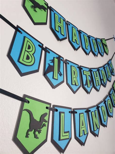 Jurassic Park Birthday Banner | Etsy