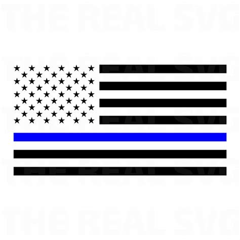 Police Thin Blue Line Flag Svg Clipart Cut Files Silhouette | Images ...