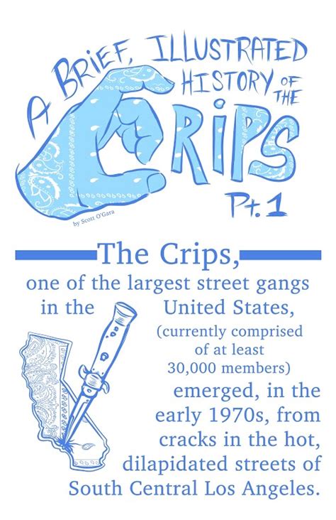 A Brief Illustrated History of The Crips | Gut Feelings Zine