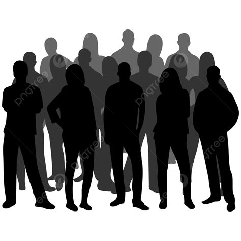 Group People Silhouette PNG Free, Group Of People Silhouette, Group Silhouette, People, Standing ...