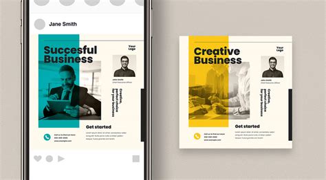 Business Instagram Post Templates for Adobe Illustrator