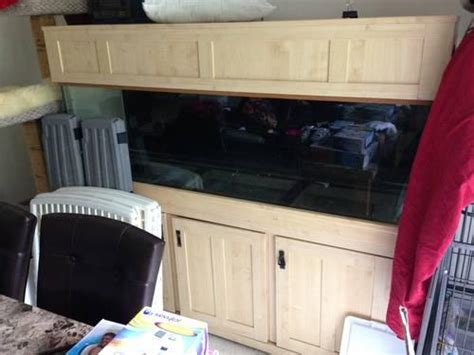 Lightly Used 125 Gallon fish tank with beautiful stand and hood for Sale in Milton, Florida ...