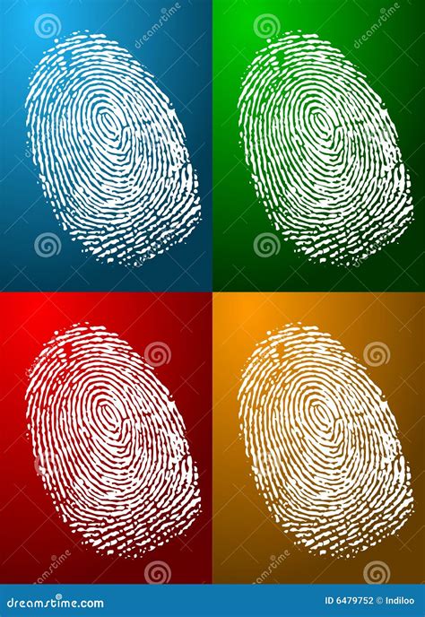 Fingerprint Colors stock illustration. Illustration of artwork - 6479752