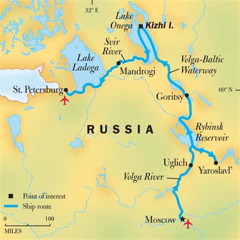 Volga River Map Russia