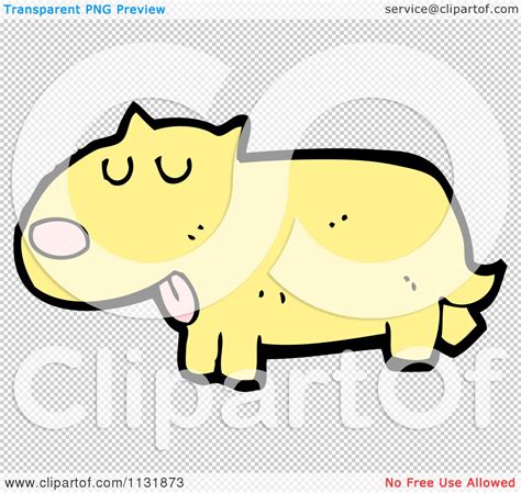 Cartoon Of A Yellow Dog - Royalty Free Vector Clipart by ...