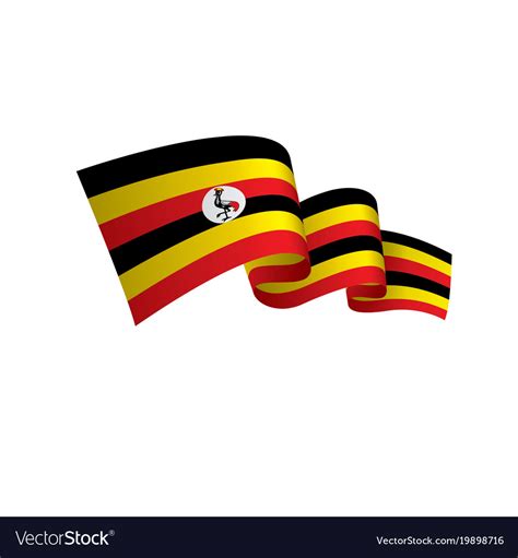 Uganda flag Royalty Free Vector Image - VectorStock