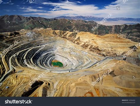 Aerial View Of Kennecott'S Bingham Canyon Mine - An Open-Pit Copper Mine - Largest Man-Made ...