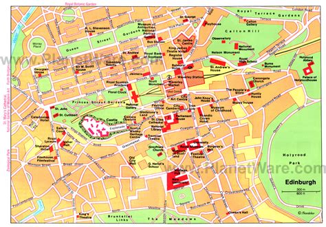 Map of Edinburgh City Area