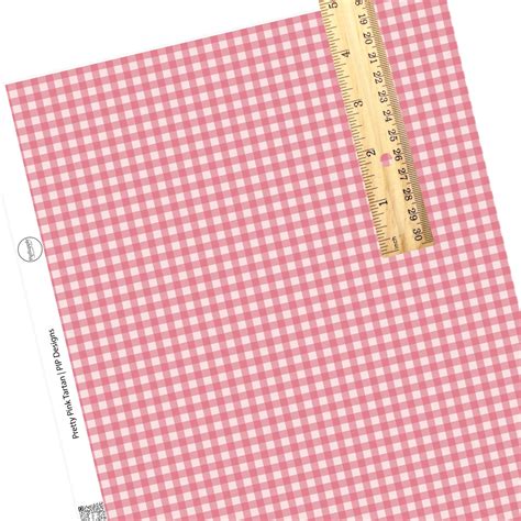 Spring Pink Stripe Plaid Faux Leather Sheet - Light Pink and Pink Stripe Plaid Faux Leather Roll ...